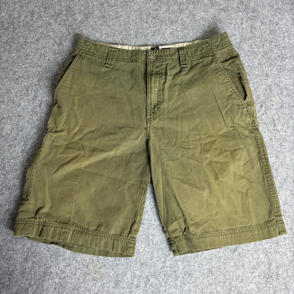 Alpine Design Men's 30x10 Olive Green Cargo Shorts Outdoor Utility 100% Cotton